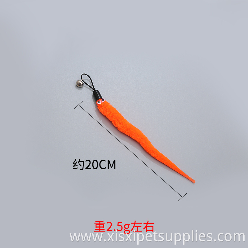 New orange series of four-section telescopic feather replacement cat teaser set